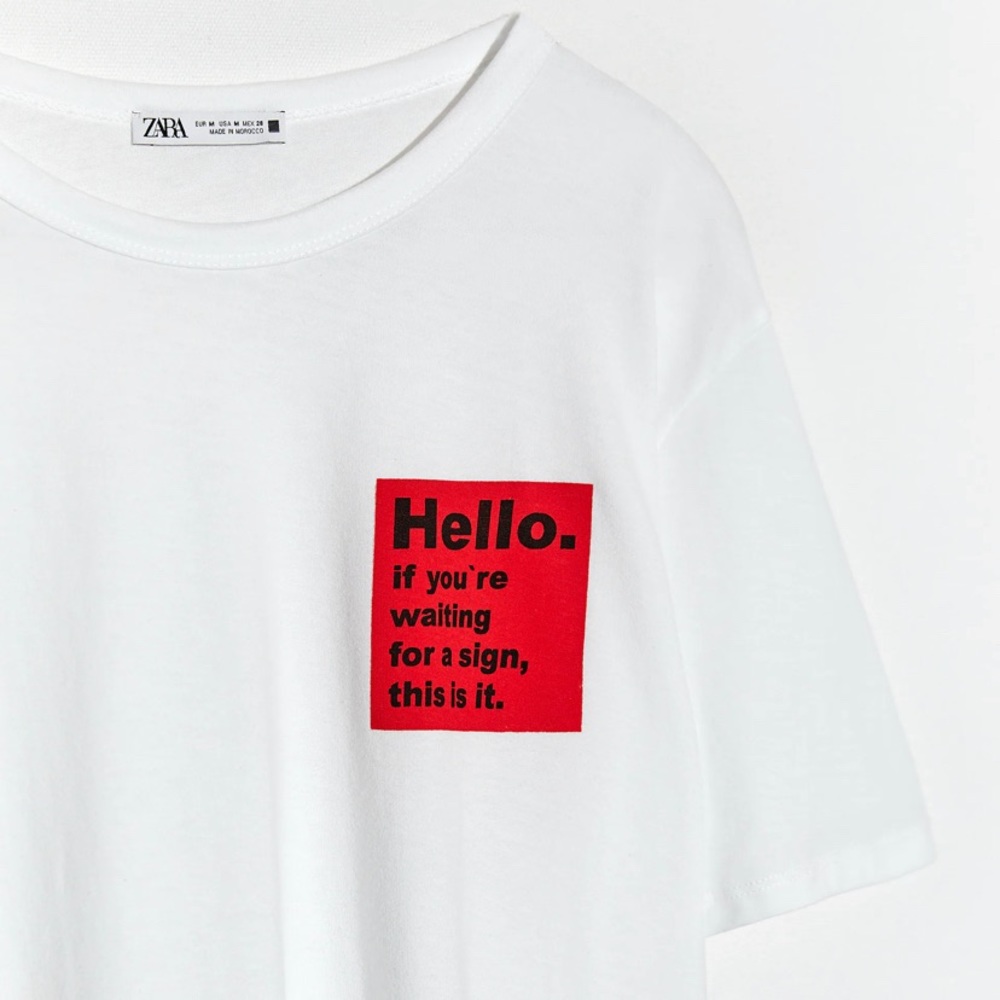 NWOT Zara white tee